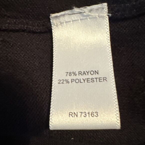 CABLE & GAUGE Women Tunic Sweater Small Black Red Zip Neck Stretch Knit Pullover - Picture 6 of 7